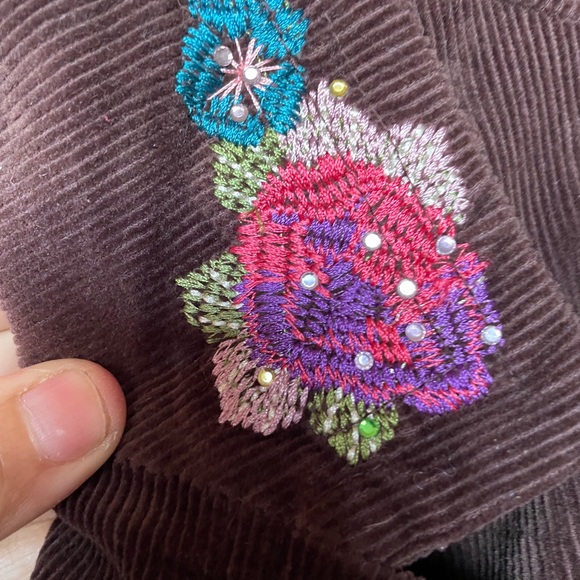 True Meaning Brown Floral Embroidered/embellished Size 2 Jacket - Picture 10 of 10